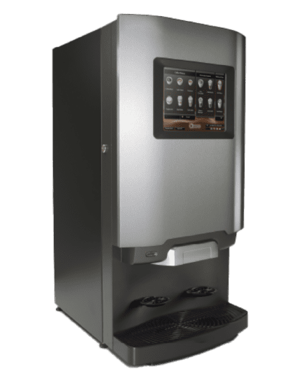 Virtue coffe machine with white background